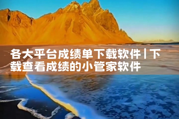 各大平台成绩单下载软件