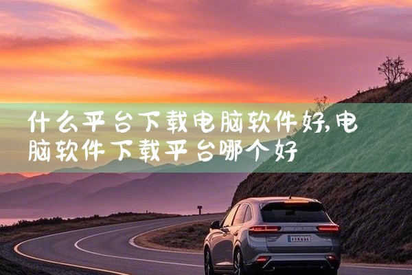 什么平台下载电脑软件好