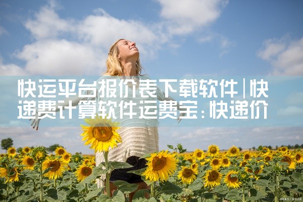 快运平台报价表下载软件
