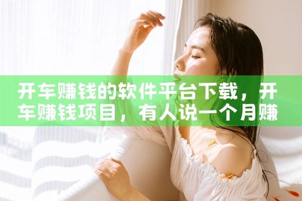 开车赚钱的软件平台下载